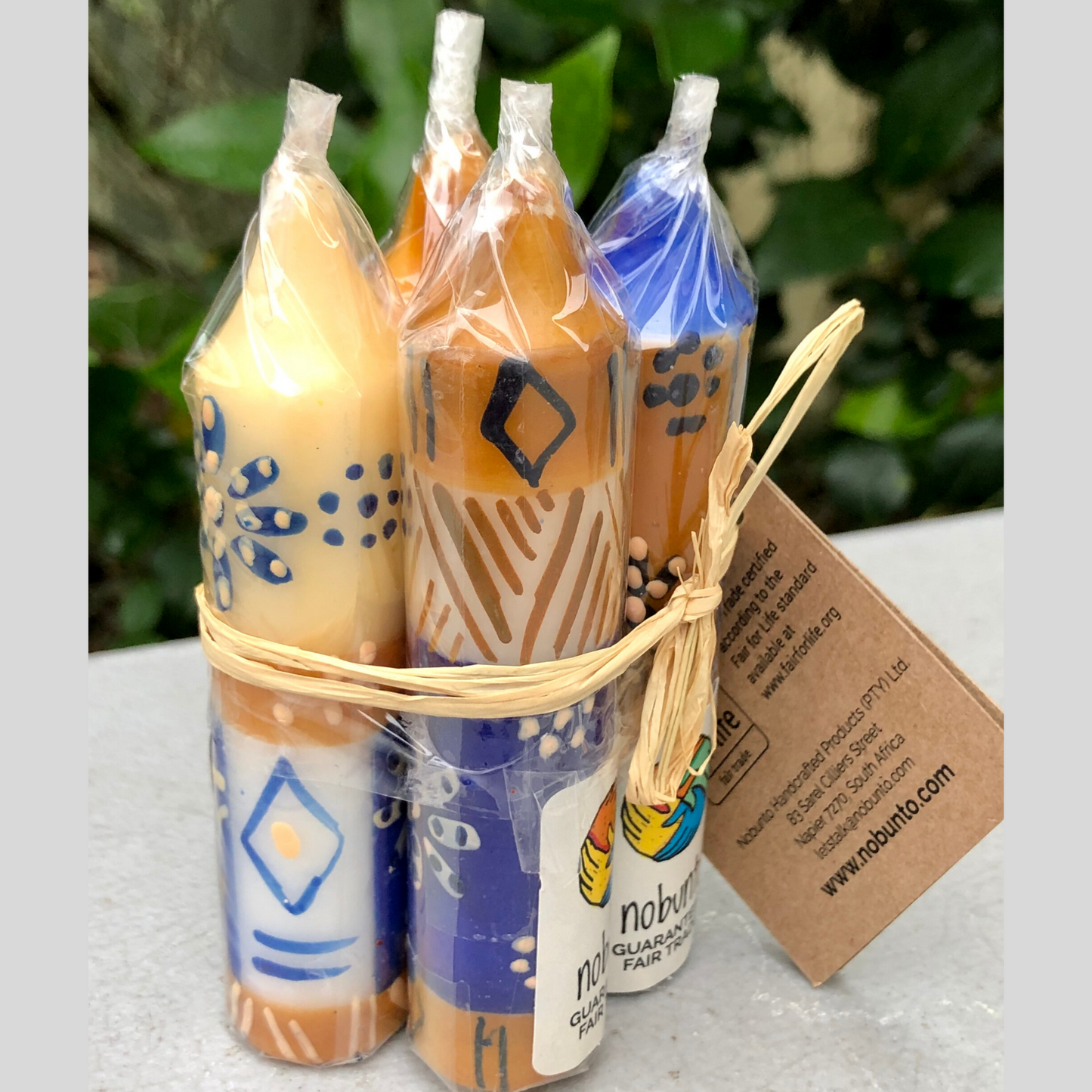Hand-Painted 4" Dinner or Shabbat Candles, Set of 4 (Durra Design)