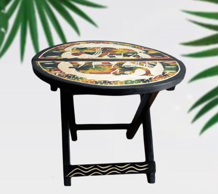 Foldable Solid Wood End Tables