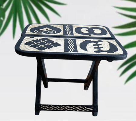 Foldable Solid Wood End Tables