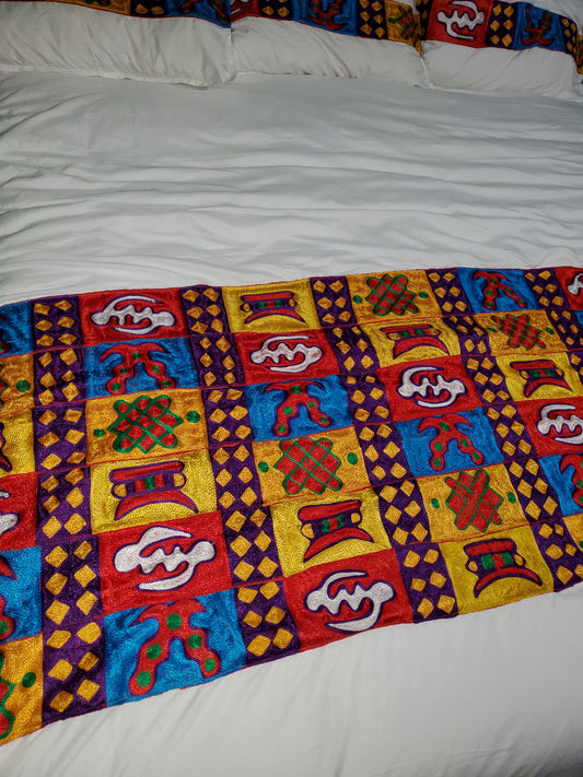 Embroidered Kente Duvet