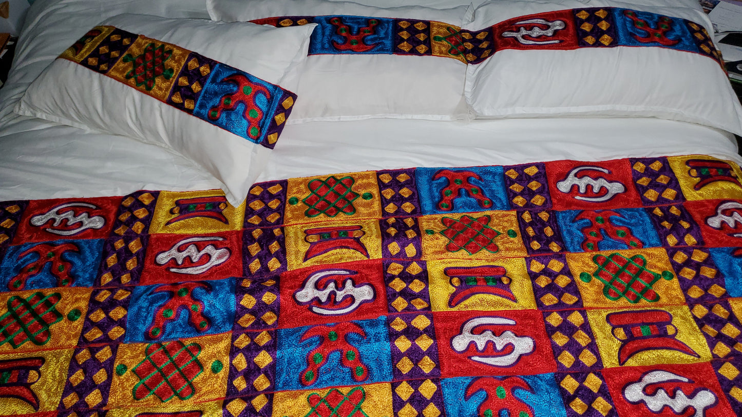 Embroidered Kente Duvet