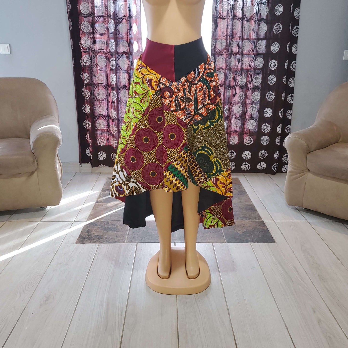 Peek-a-Boo Flow Maxi Skirt