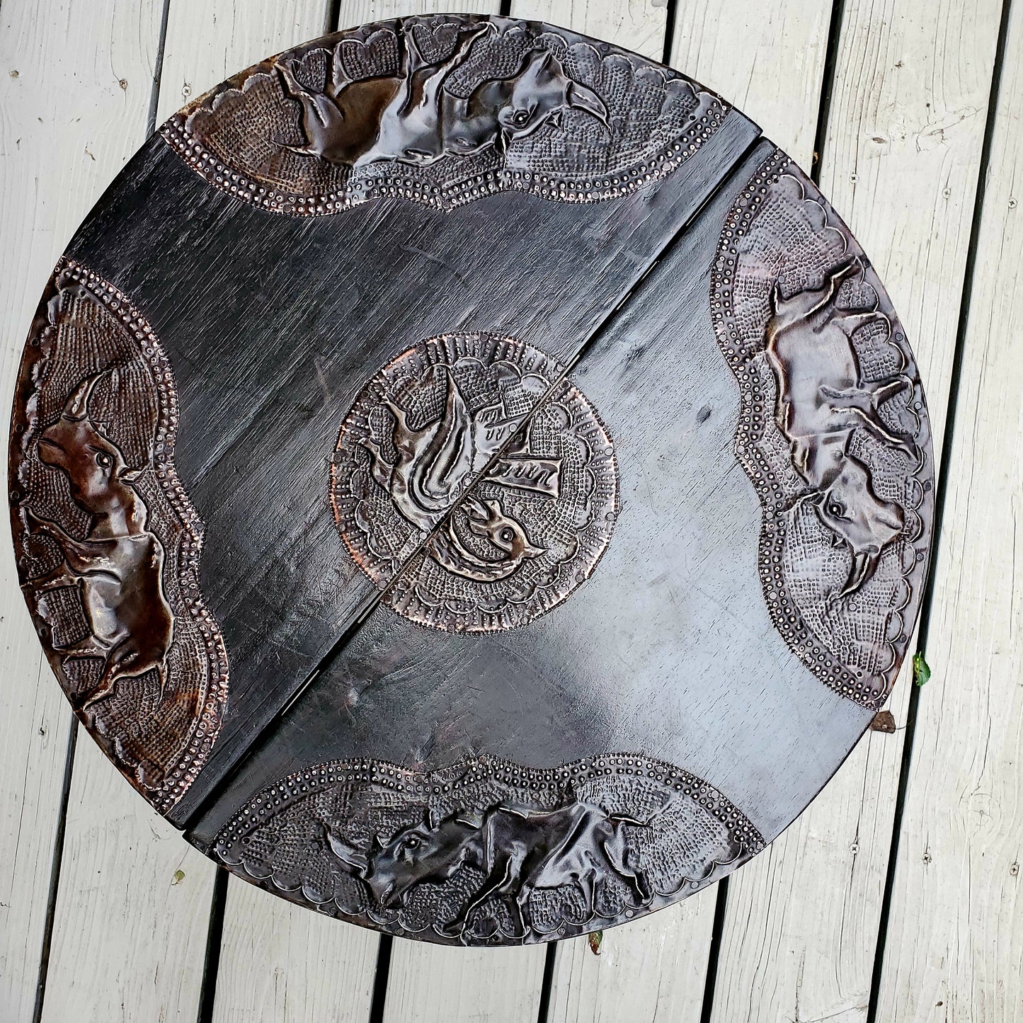 Foldable Solid Wood End Tables