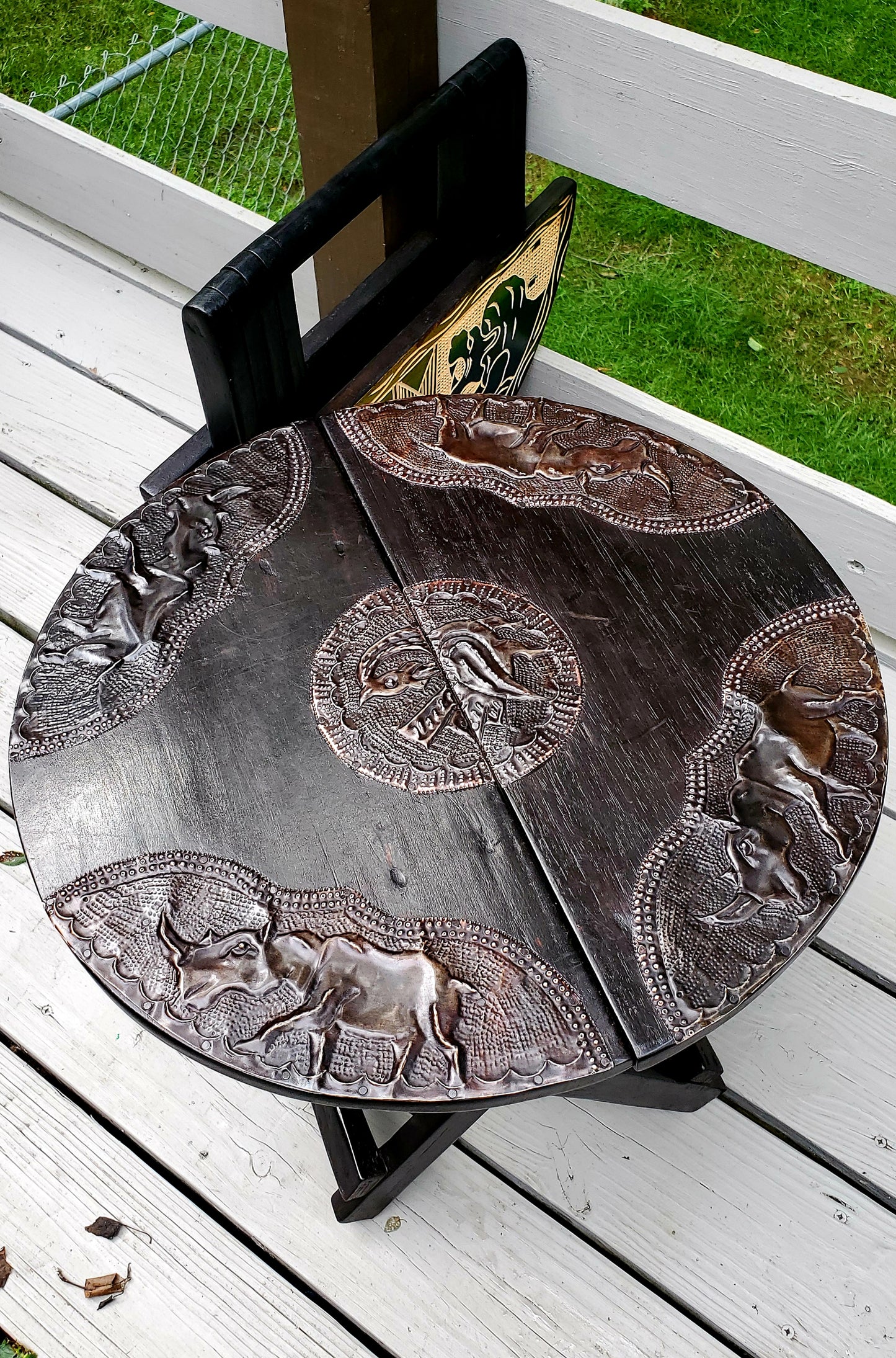 Foldable Solid Wood End Tables