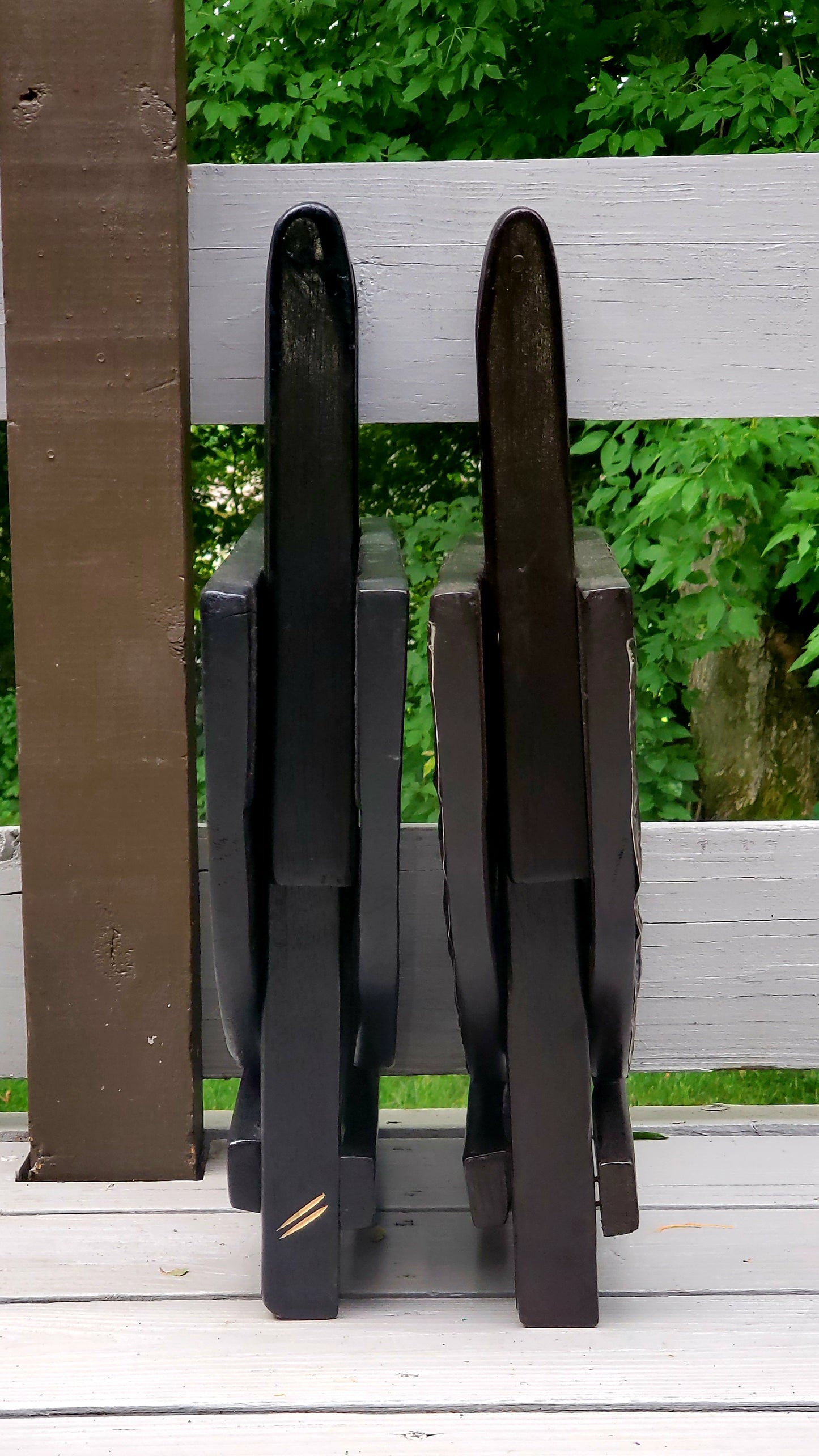 Foldable Solid Wood End Tables