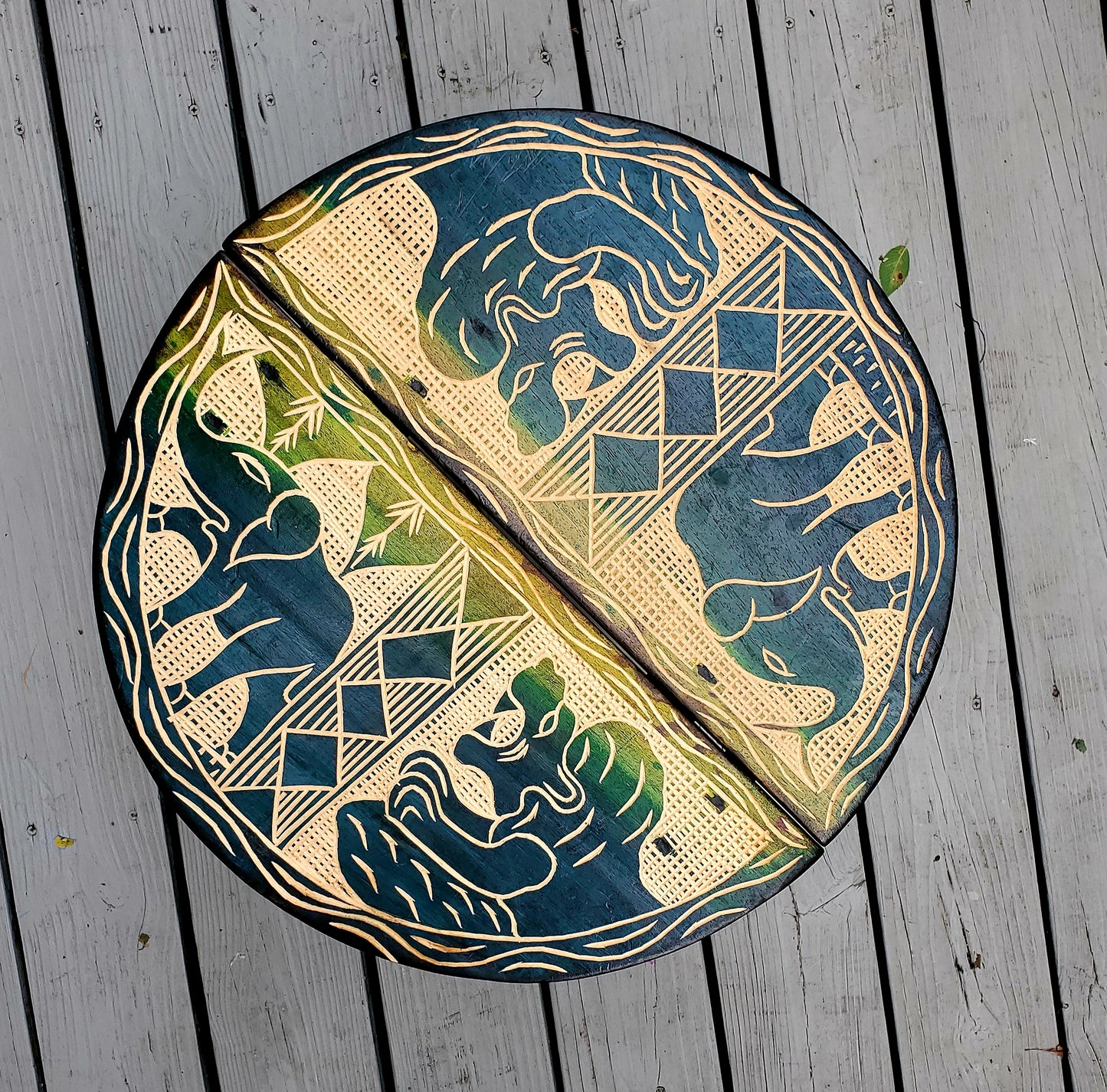 Foldable Solid Wood End Tables