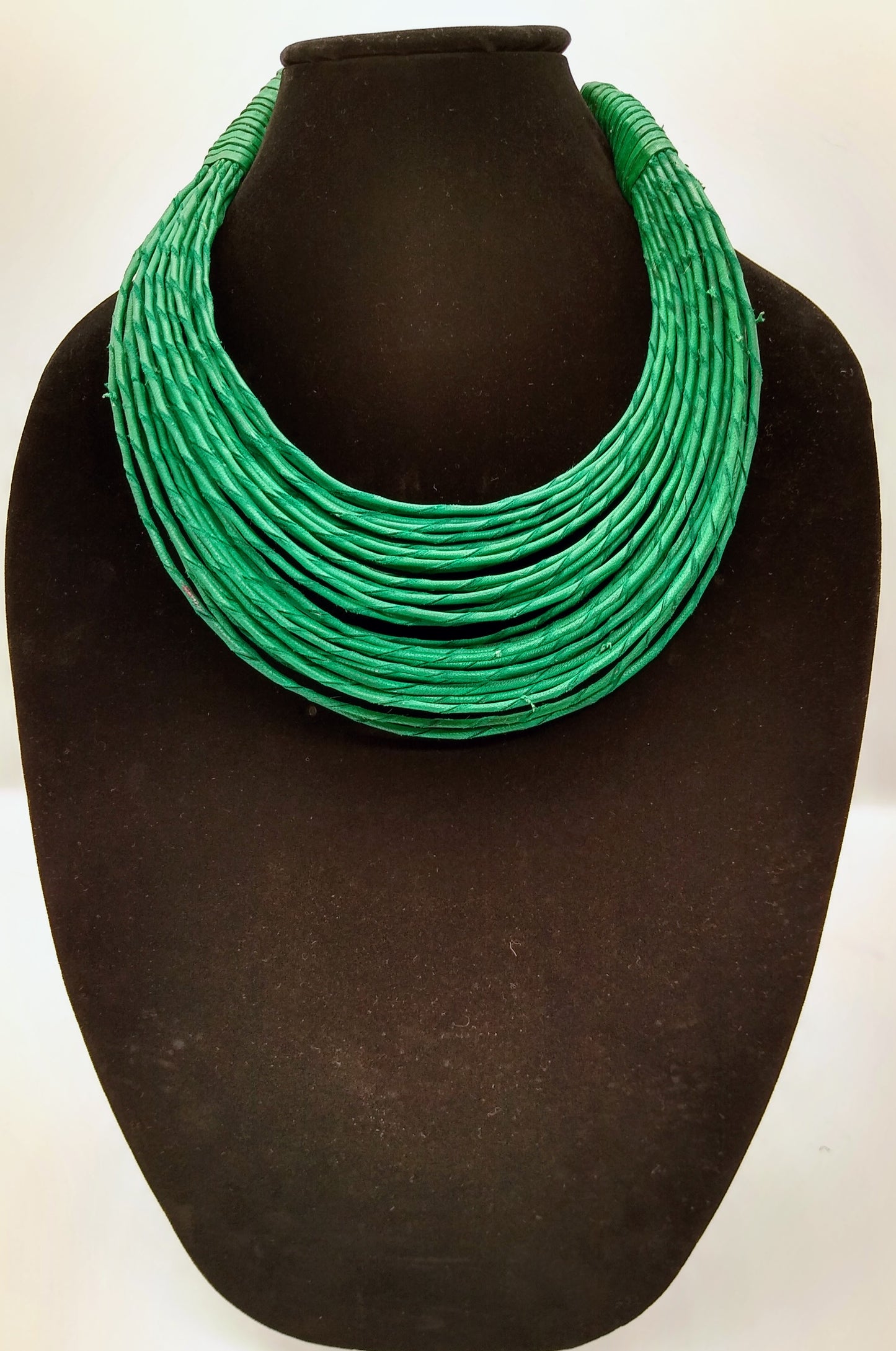 Multi-Strand Goat Leather Collar