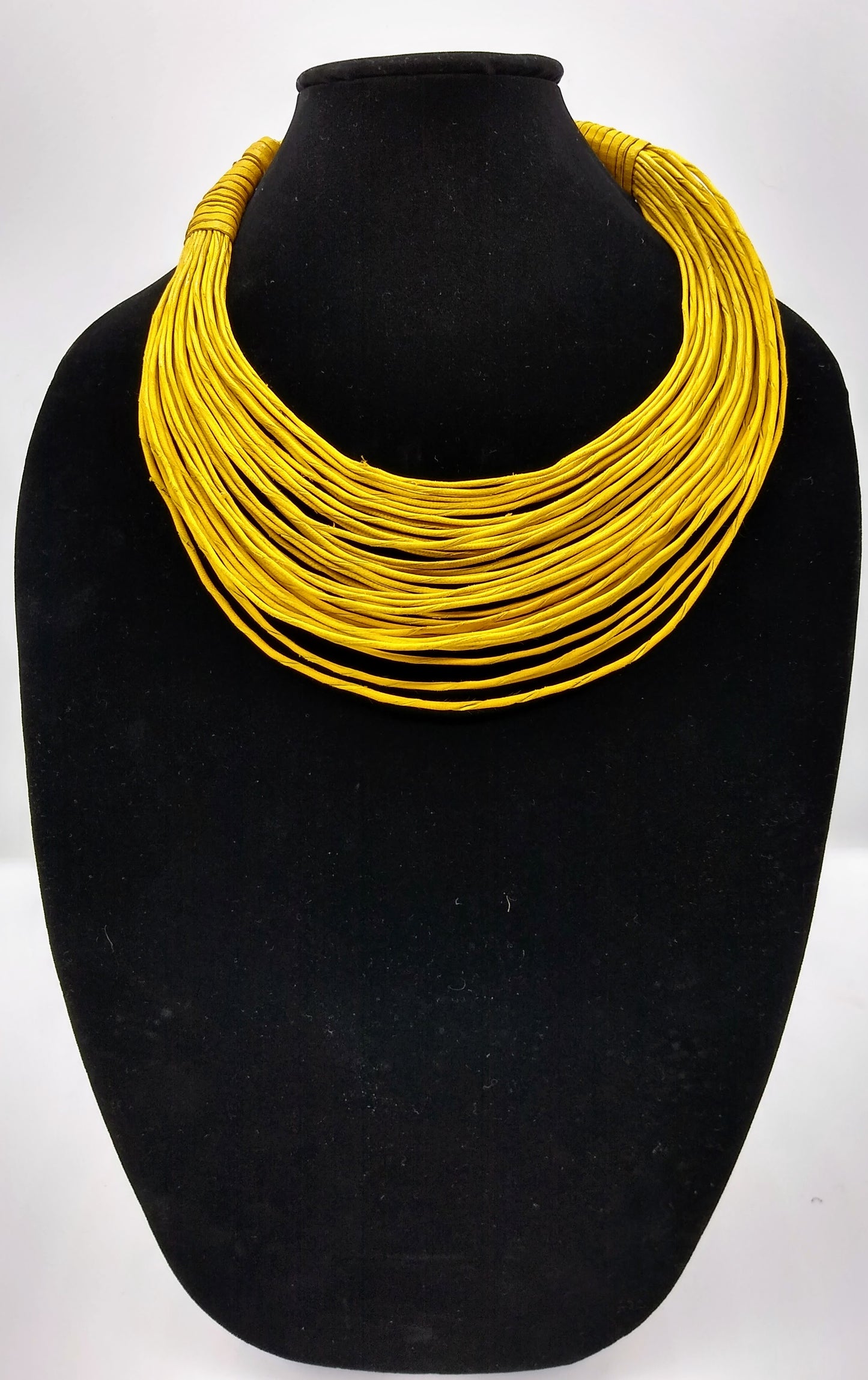Multi-Strand Goat Leather Collar