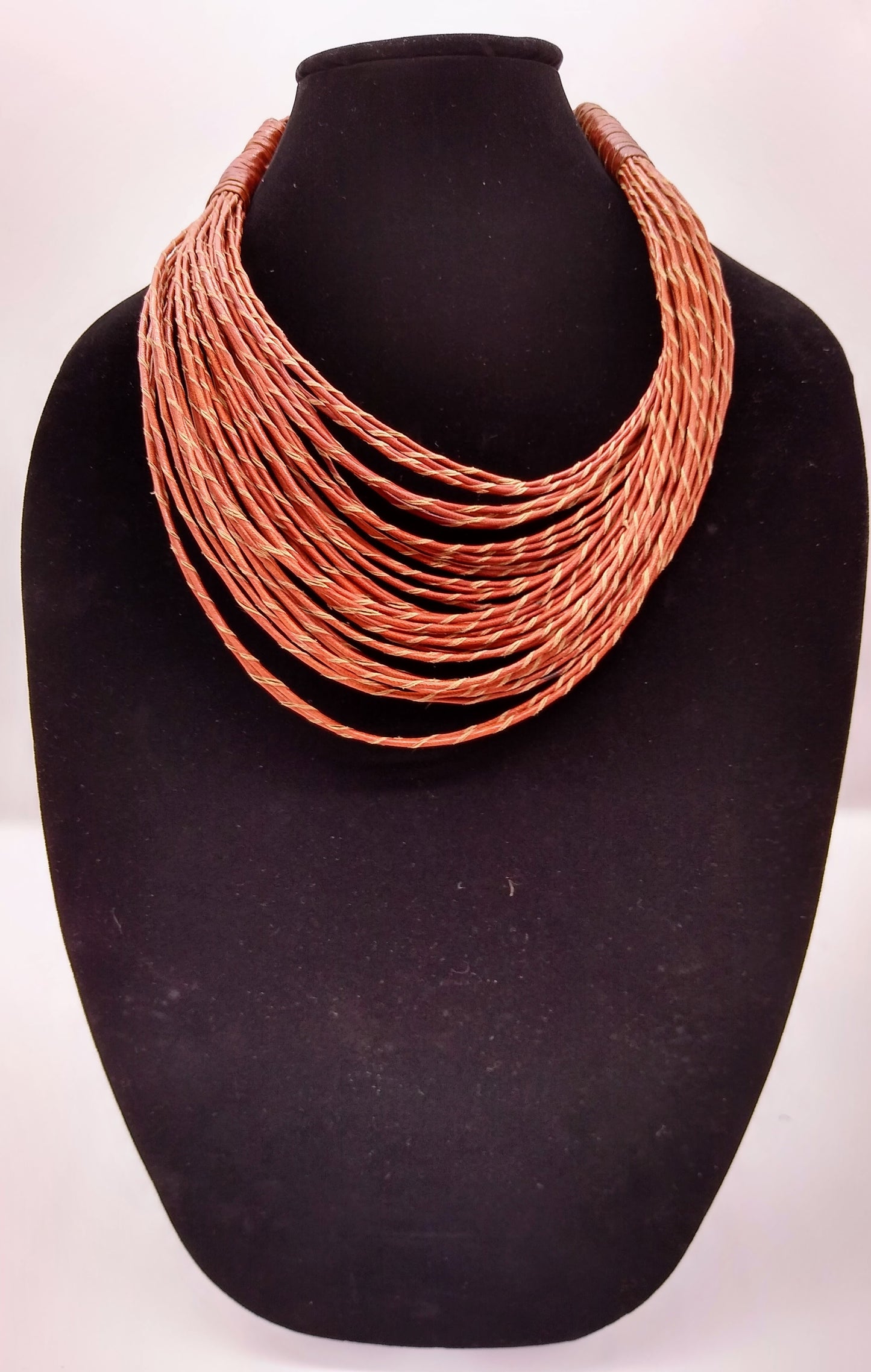 Multi-Strand Goat Leather Collar