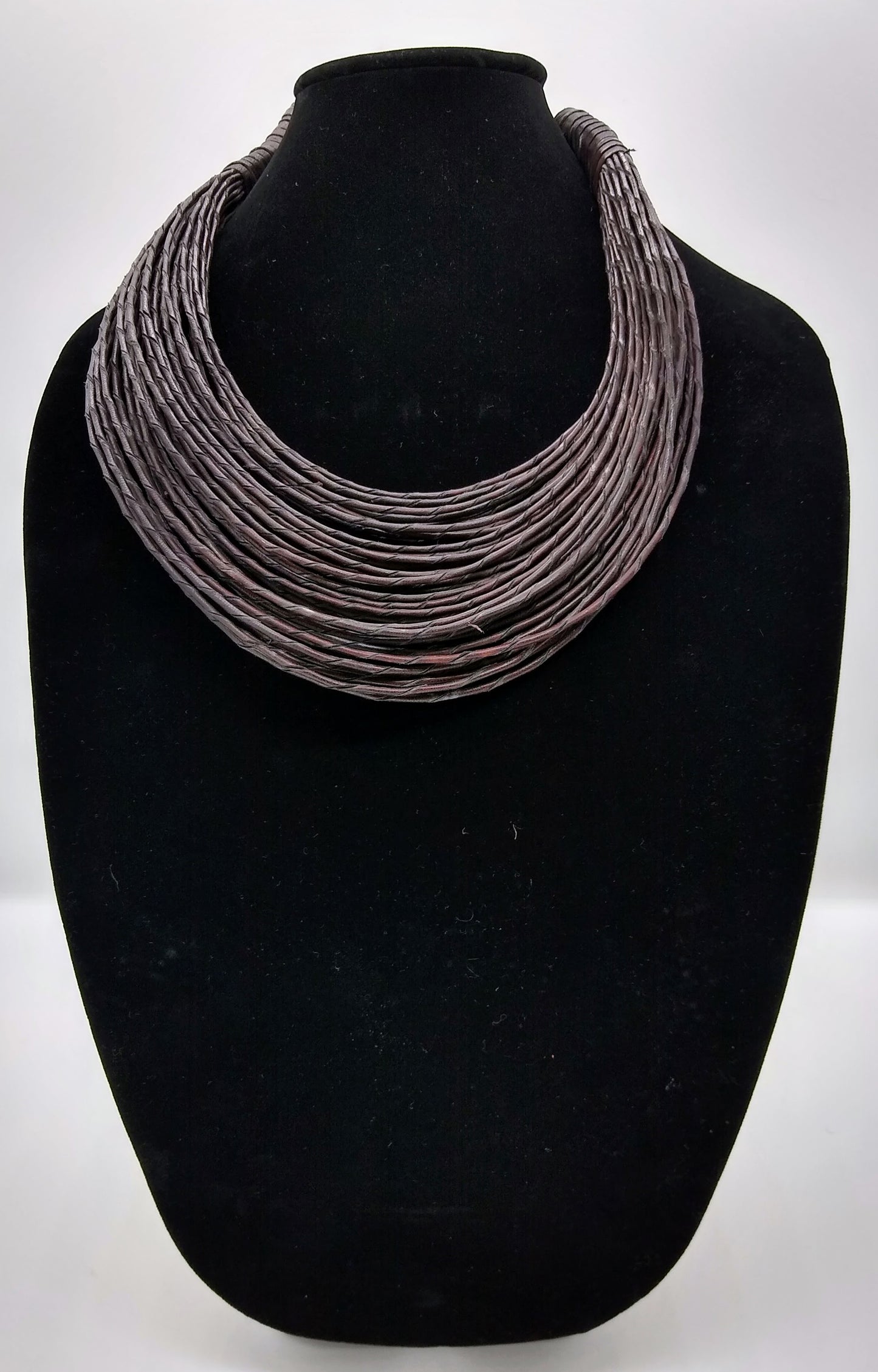 Multi-Strand Goat Leather Collar