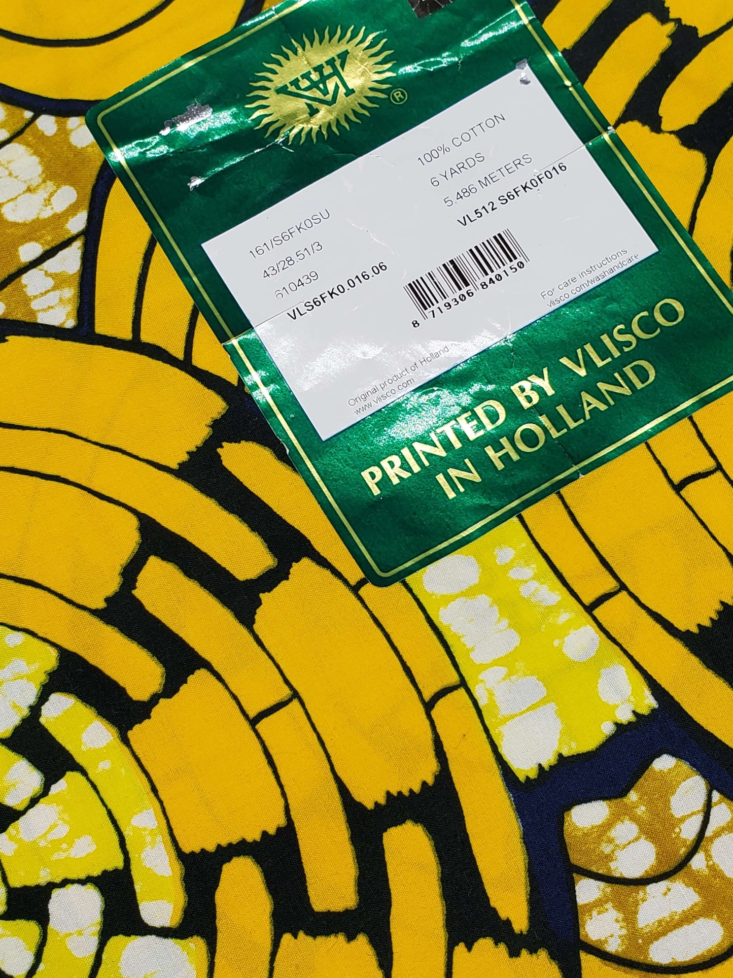 Vlisco Holland Fabric 6yds