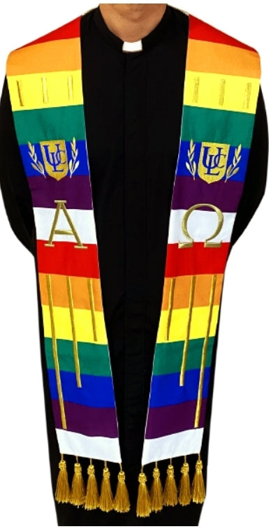 Mixed Flags Graduation Stole