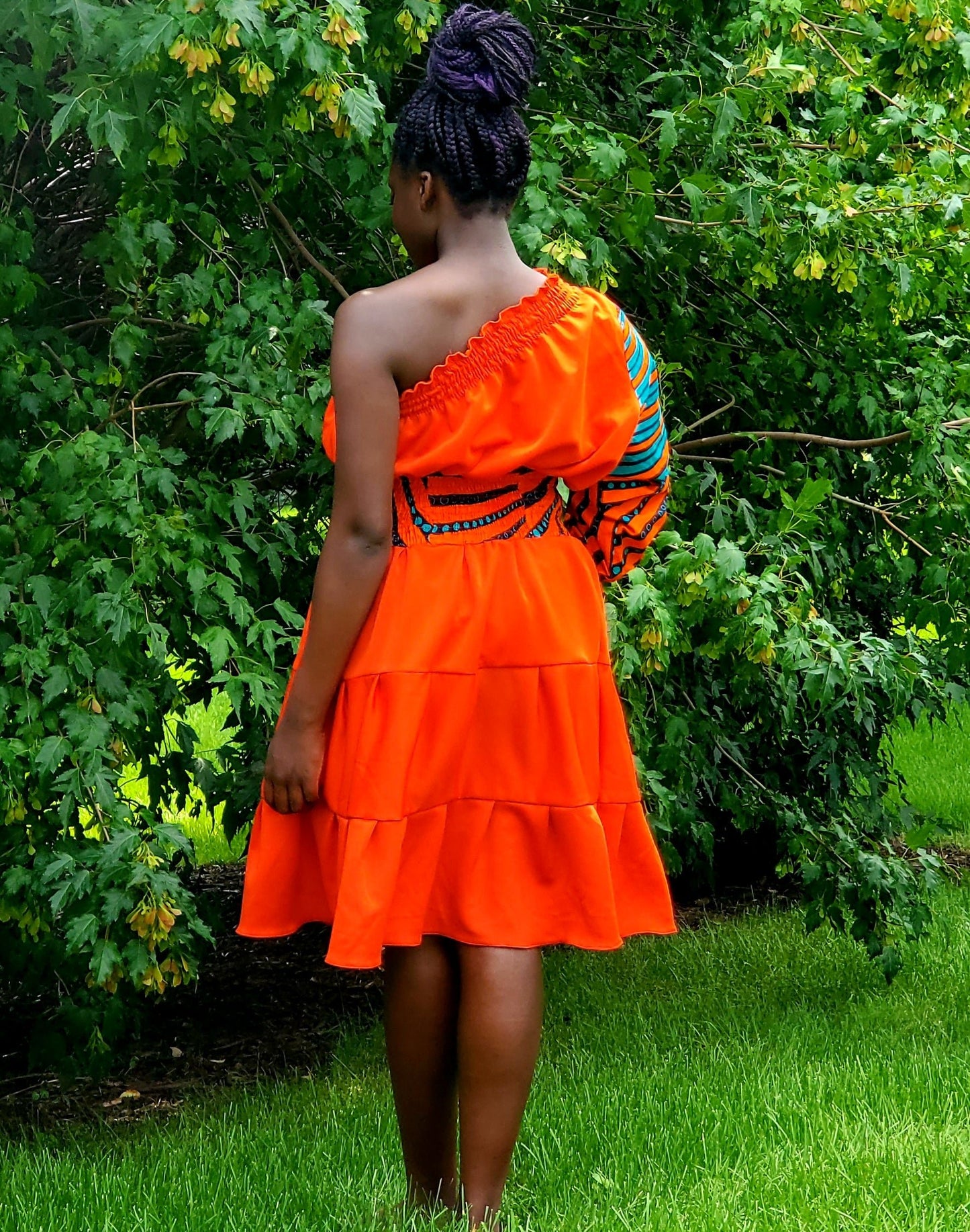 Vibrant high quality dresses, Hi~Low, Off the shoulder or Tank style.