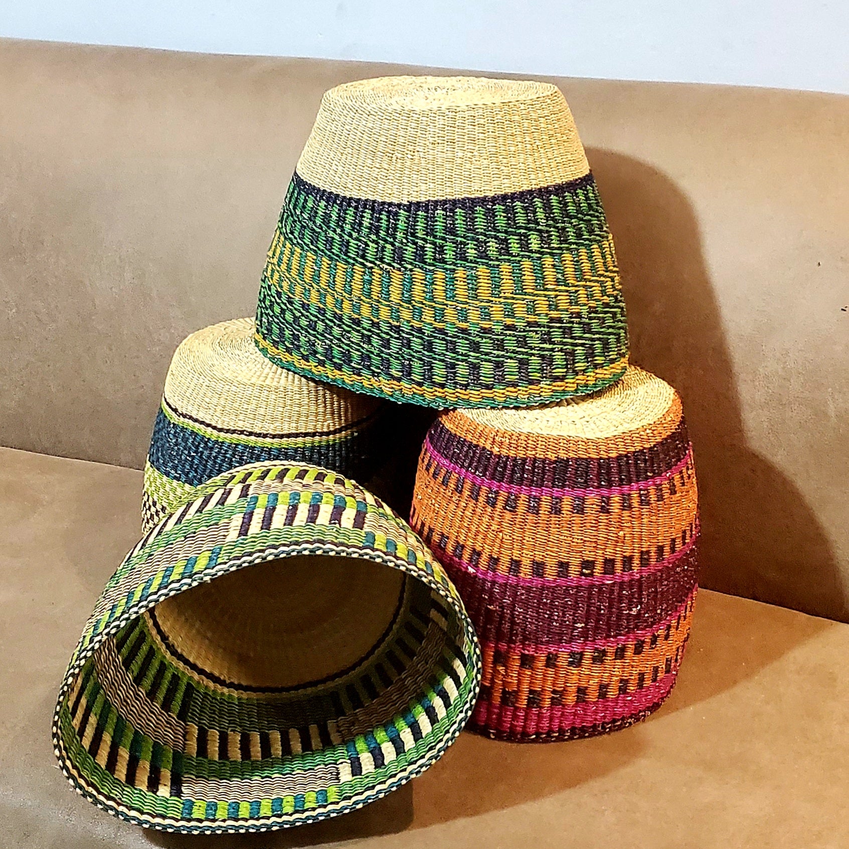 Buganda Baskets Handwoven Planters Bolgatanga Baskets – Uniquely Global
